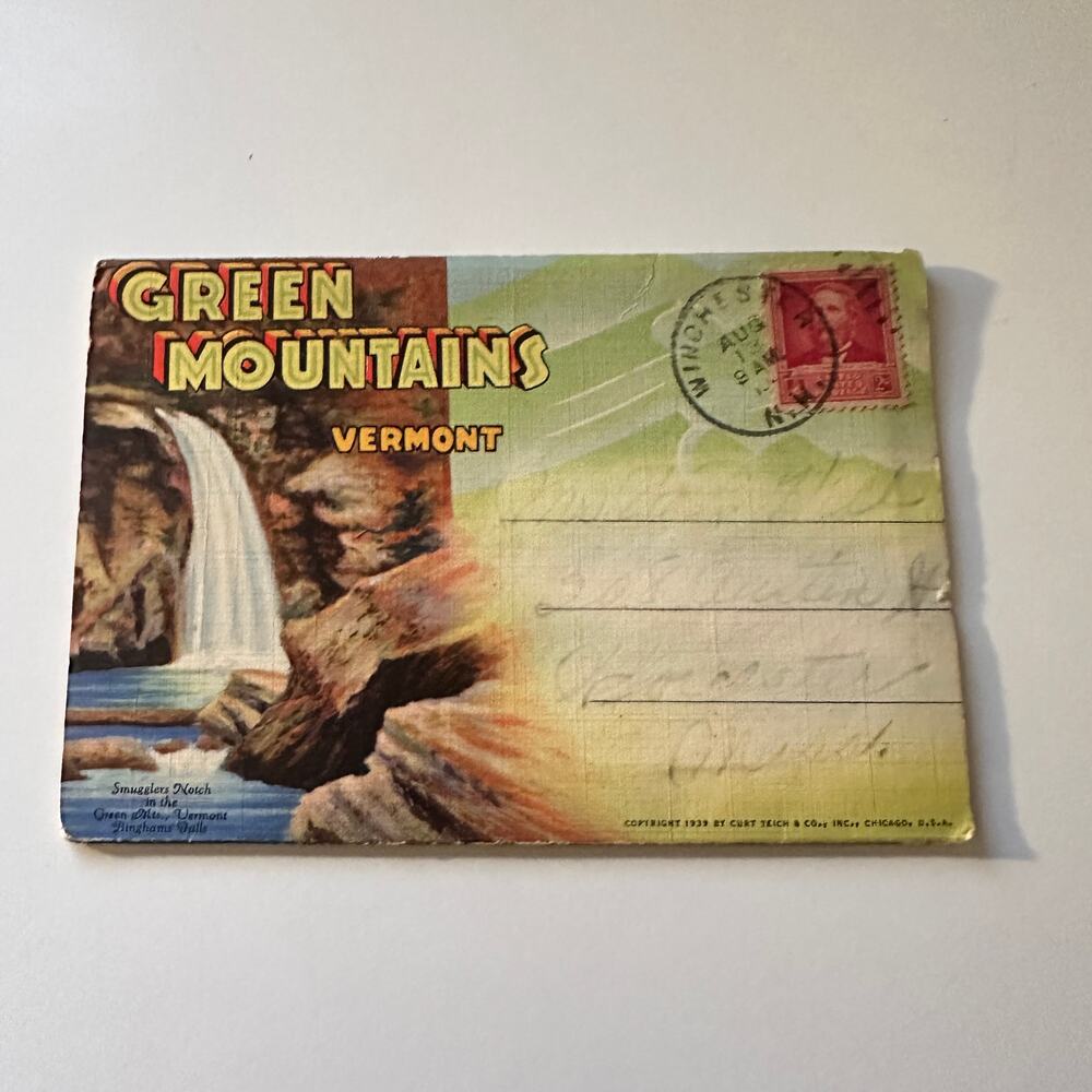 Green Mountains in Vermont Vintage Souvenir Folder SP17-13